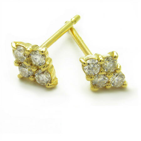 スタッドピアス ダイヤモンド 「losanga」 ゴールド K18 プラチナ900・K10選択可 クリスマス Xmas