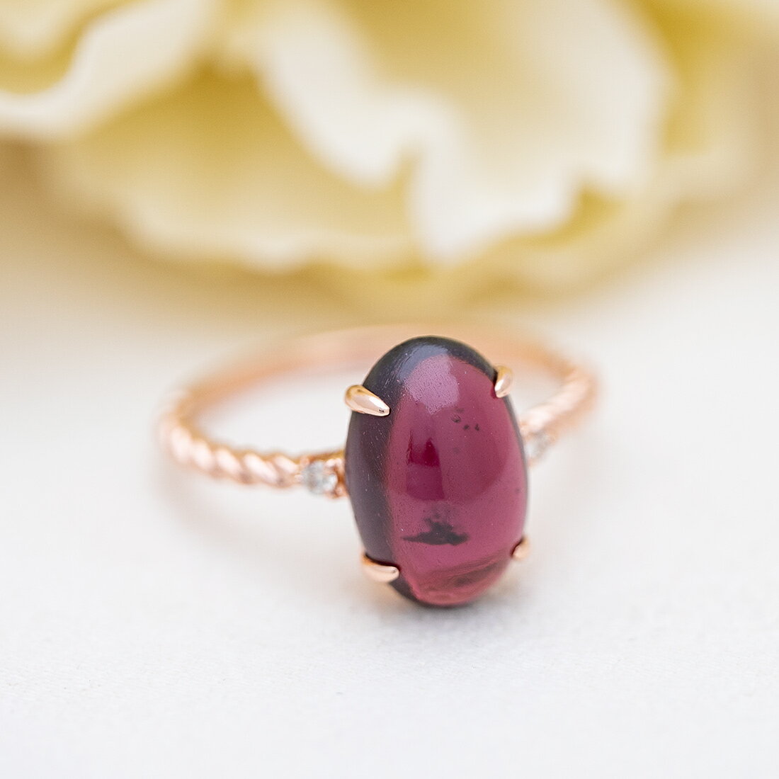 乐天商城 - リング ガーネット キュービックジルコニア シルバー925