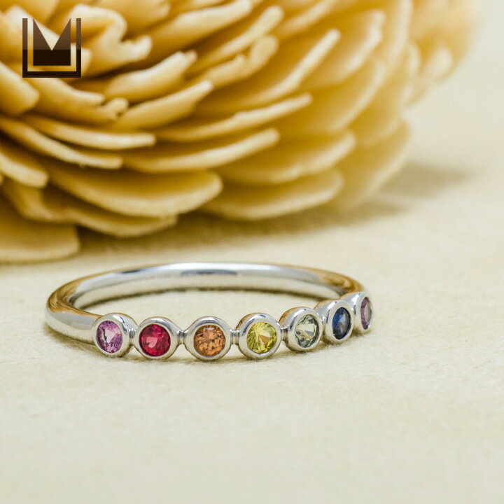 乐天商城 - リング マルチカラーサファイア シルバー925