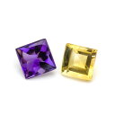 シトリン アメシスト 宝石 ルース 2石セット