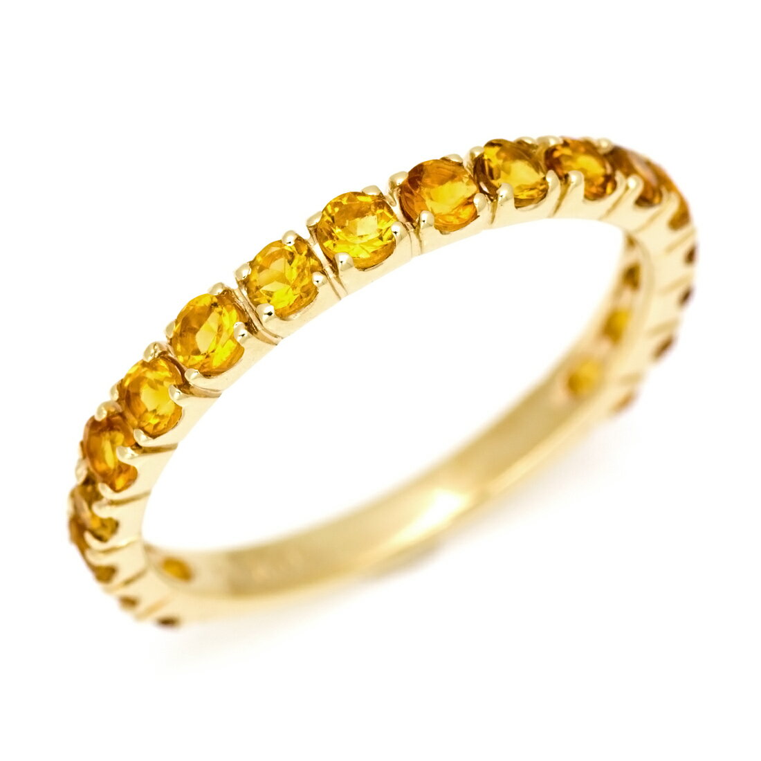 【72時間限定】エタニティーリング シトリン ゴールド K18 プラチナ900・K10選択可 クリスマス Xmas