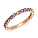 【72時間限定】エタニティーリング マルチパープル ゴールド K18 プラチナ900・K10選択可 クリスマス Xmas