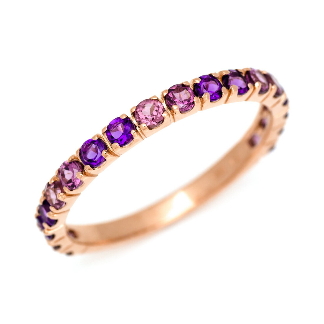 【72時間限定】エタニティーリング アメシスト ロードライトガーネット ゴールド K18 プラチナ900・K10選択可 クリスマス Xmas