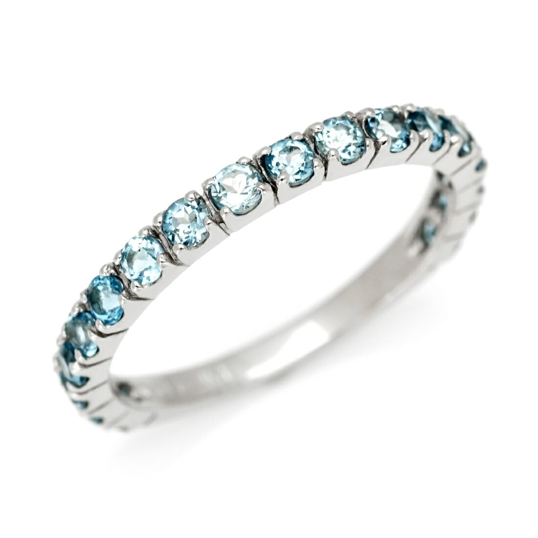 【72時間限定】エタニティーリング ブルートパーズ ゴールド K18 プラチナ900・K10選択可 クリスマス Xmas