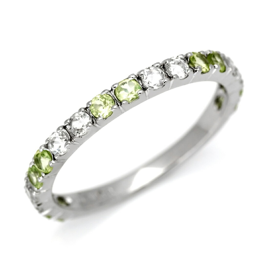 【72時間限定】エタニティーリング ペリドット ブルームーンストーン ゴールド K18 プラチナ900・K10選択可 クリスマス Xmas