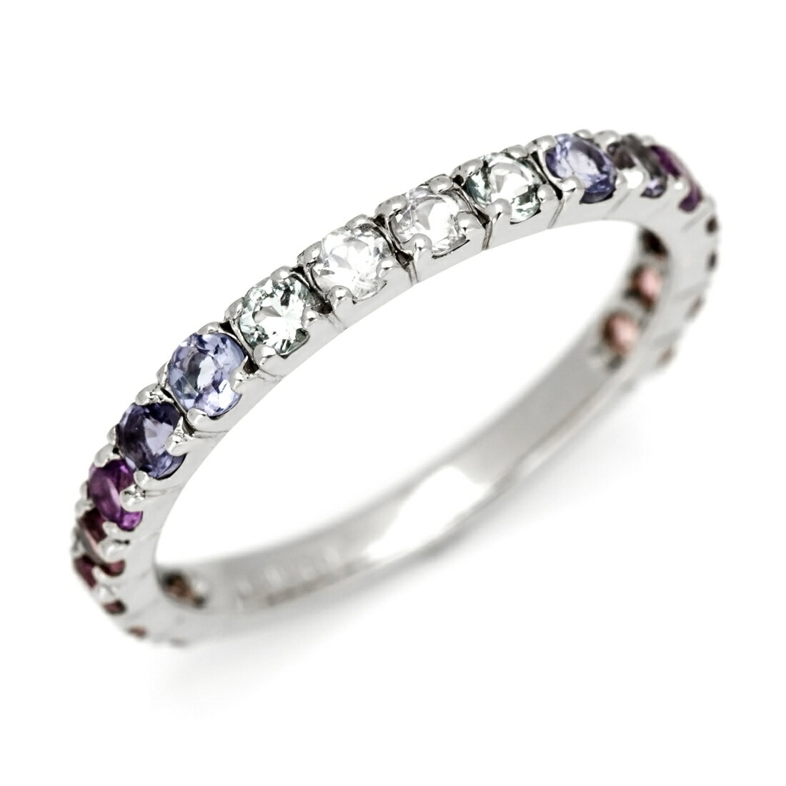 【72時間限定】エタニティーリング マゼンタ グラデーション ゴールド K18 プラチナ900・K10選択可 クリスマス Xmas