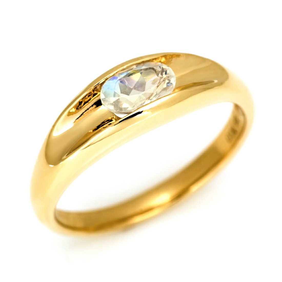 リング ブルームーンストーン ゴールド K10 プラチナ900・K18選択可 クリスマス Xmas