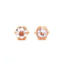 スタッドピアス モルガナイト ゴールド K18 プラチナ900・K10選択可 クリスマス Xmas