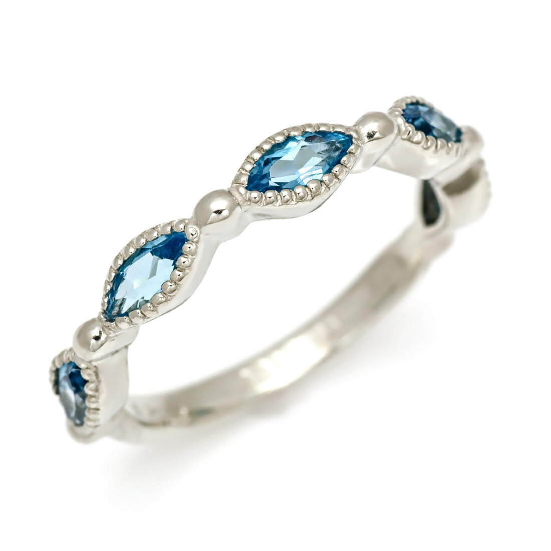 リング ブルートパーズ マーキス ゴールド K10 プラチナ900・K18選択可 クリスマス Xmas