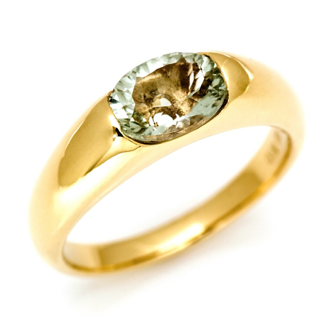 リング グリーンアメシスト 「aerino」 ゴールド K10 プラチナ900・K18選択可 クリスマス Xmas