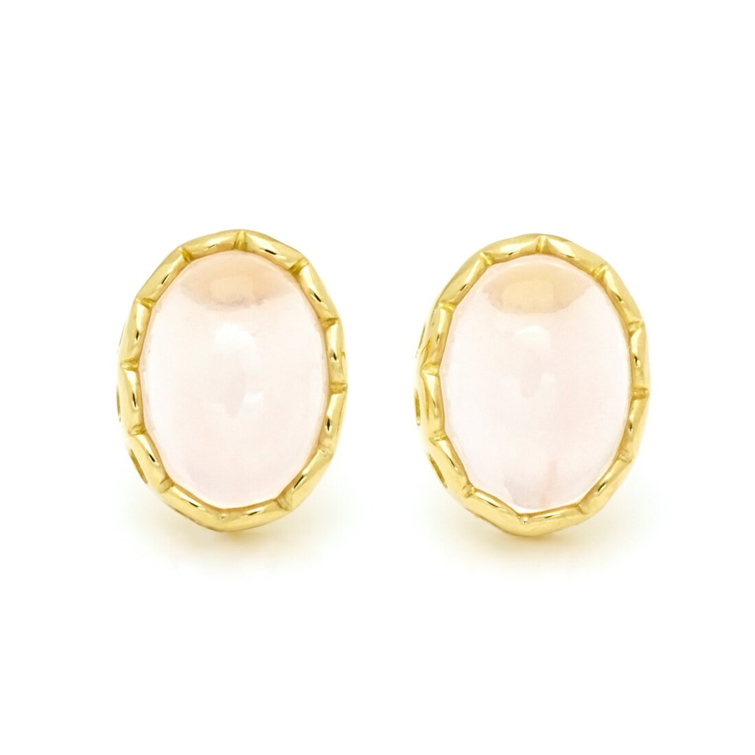 スタッドピアス ローズクォーツ 「doma」 ゴールド K18 プラチナ900・K10選択可 クリスマス Xmas