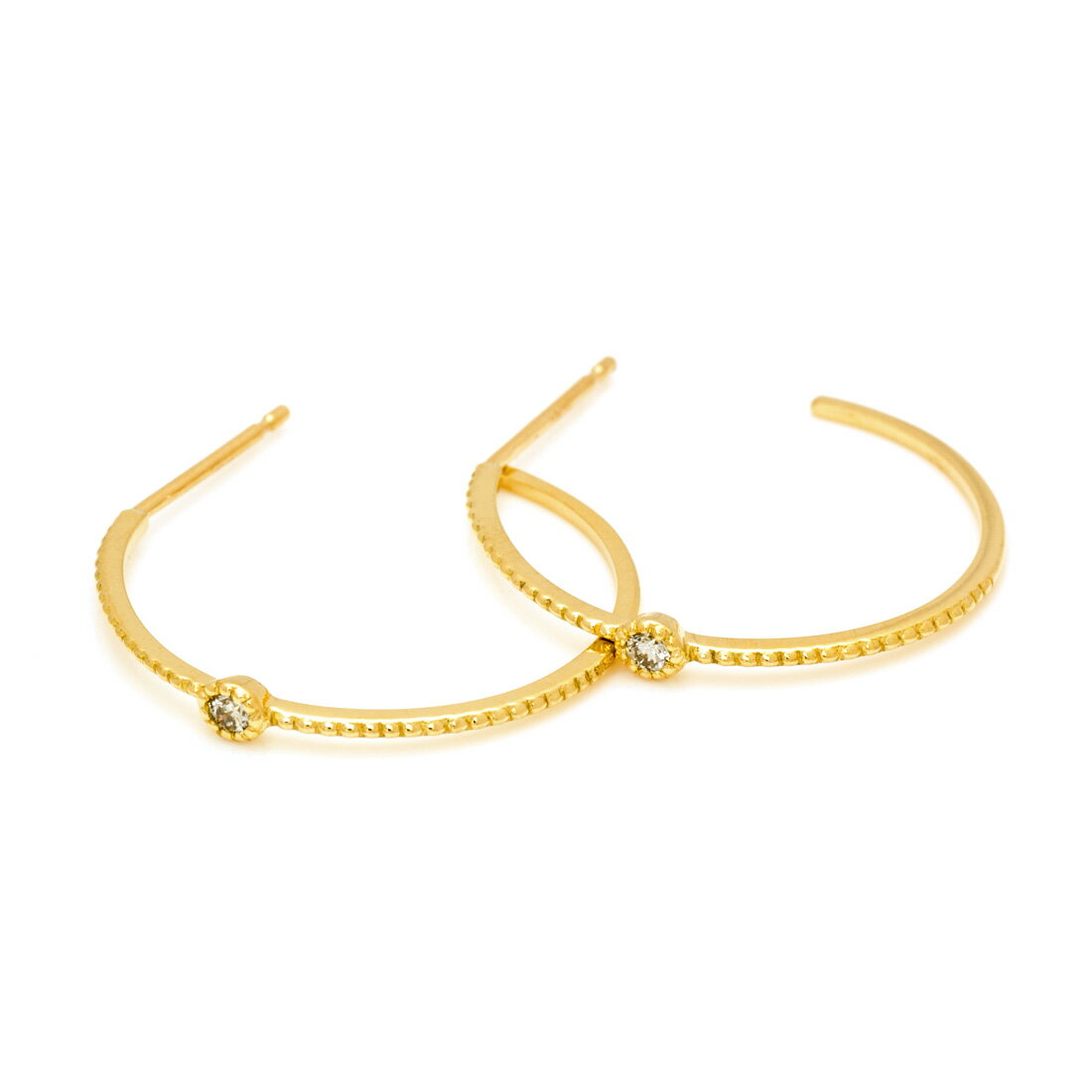 スタッドピアス ダイヤモンド 「semino」 ゴールド K18 プラチナ900・K10選択可 クリスマス Xmas