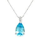 週末限定500円クーポン配布中 K10 ブルートパーズ 3ct ペンダントトップ ネックレス 誕生日 11月誕生石 10K 10金 ゴールド 記念日 メッセージ...