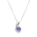 ペンダント タンザナイト キュービックジルコニア シルバー925 カットボールチェーン クリスマス Xmas
