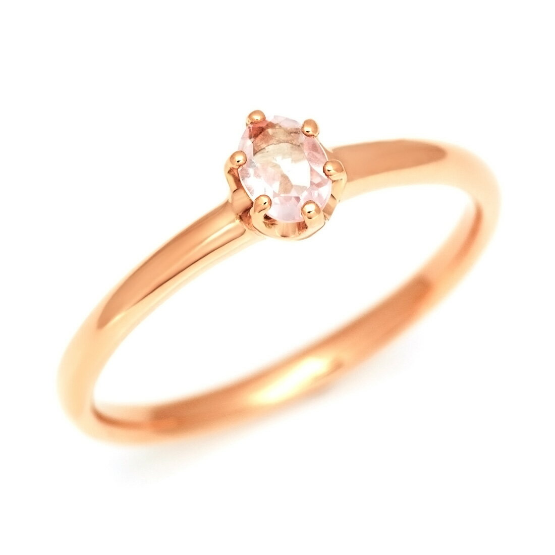 リング ローズクォーツ ミルククラウン ゴールド K18 プラチナ900・K10選択可 クリスマス Xmas