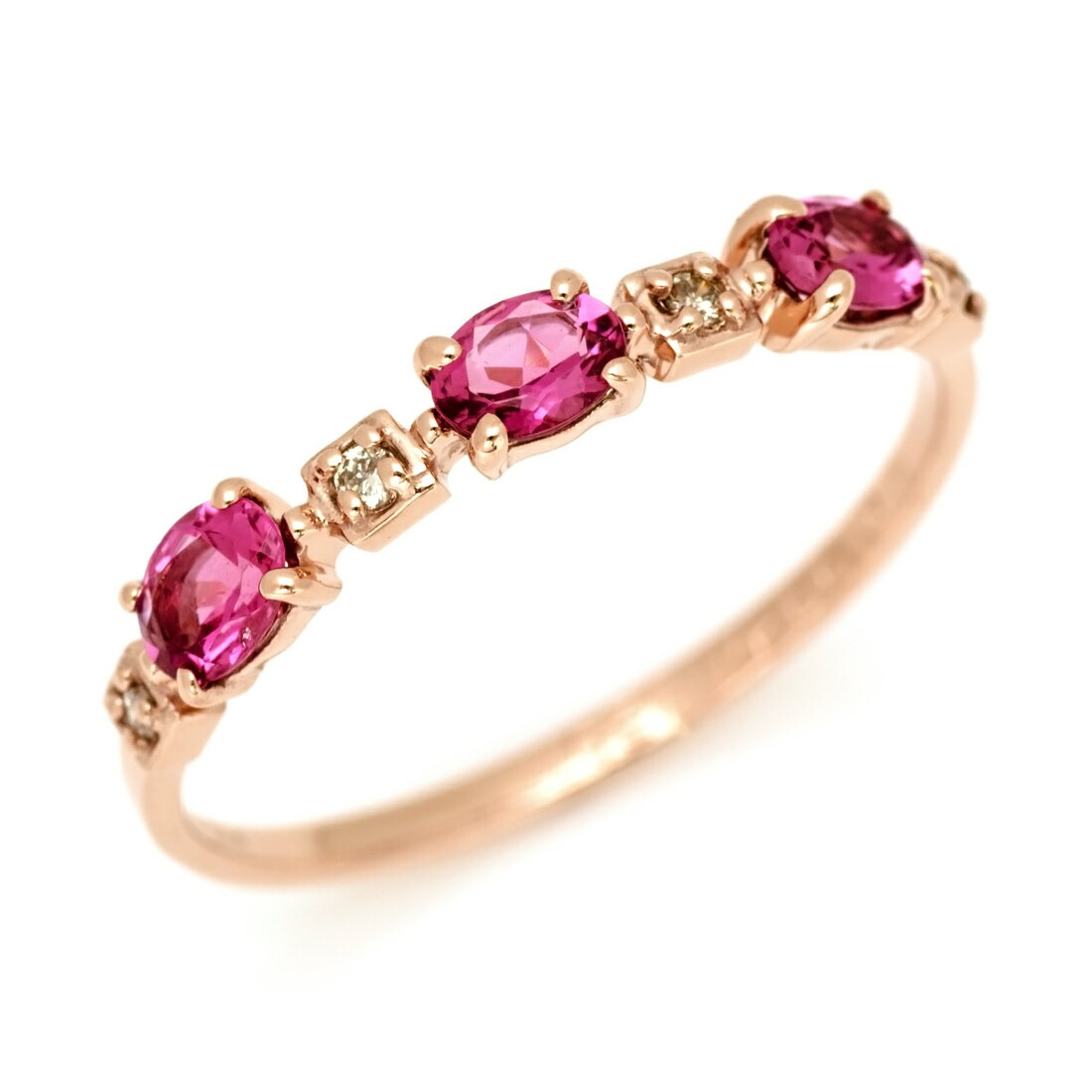 リング ピンクトルマリン ダイヤモンド 「purezza」 ゴールド K10 プラチナ900・K18選択可 クリスマス Xmas
