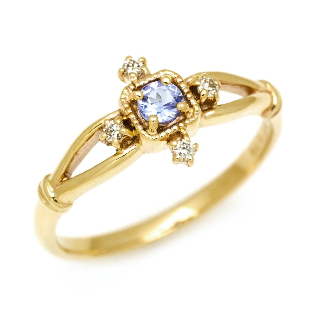 リング タンザナイト ダイヤモンド 「portagioie」 ゴールド K10 プラチナ900・K18選択可 クリスマス Xmas