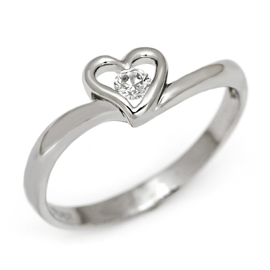 週末限定500円クーポン SV925 キュービックジルコニア ハート リング指輪 シルバー925 SILVER スターリングシルバー 刻印 文字入れ メッセージ...