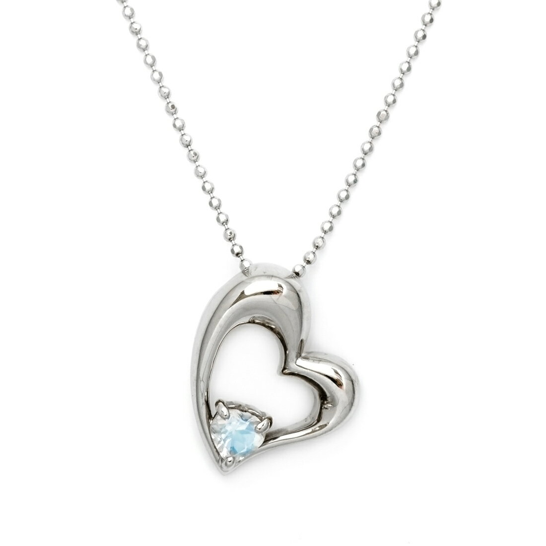 ペンダント ブルームーンストーン ハートモチーフ シルバー925 カットボールチェーン クリスマス Xmas