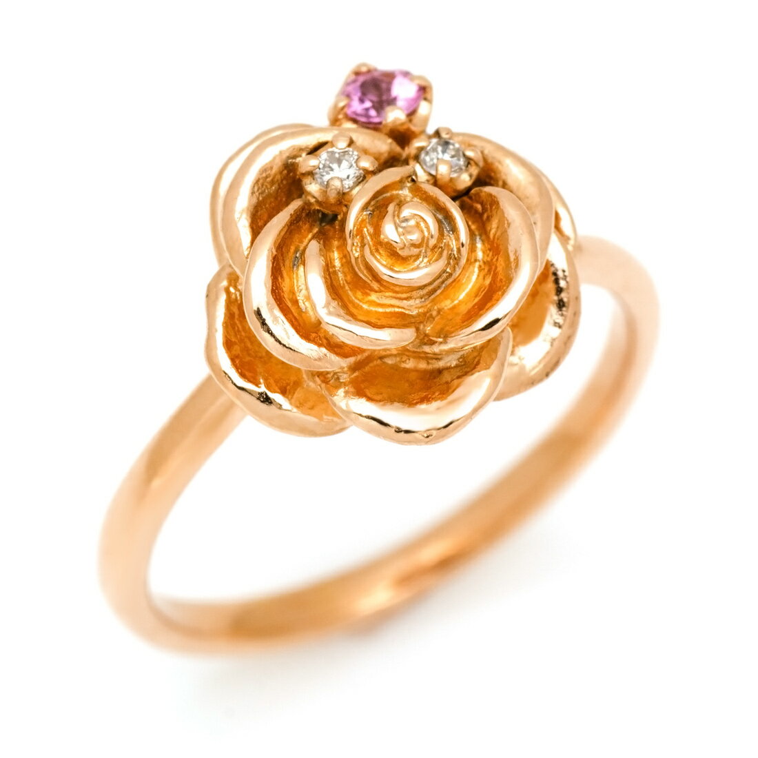 週末限定500円クーポン SV925 ピンクトルマリン キュービックジルコニア バラモチーフ リング指輪 シルバー SILVER 薔薇 フラワー 誕生日 10月...