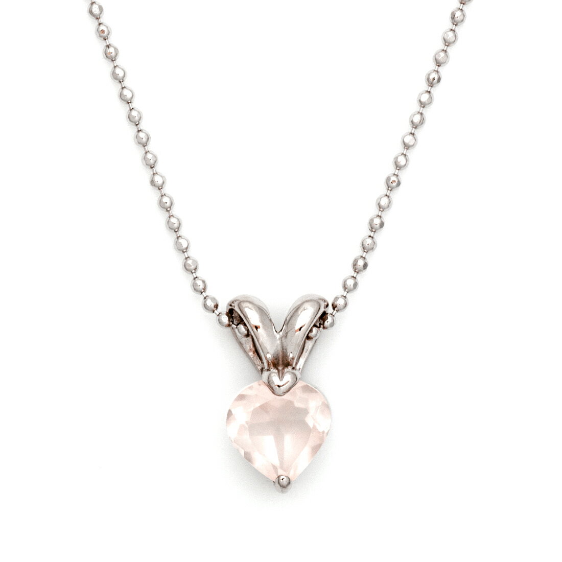 ペンダント ローズクォーツ シルバー925 カットボールチェーン クリスマス Xmas