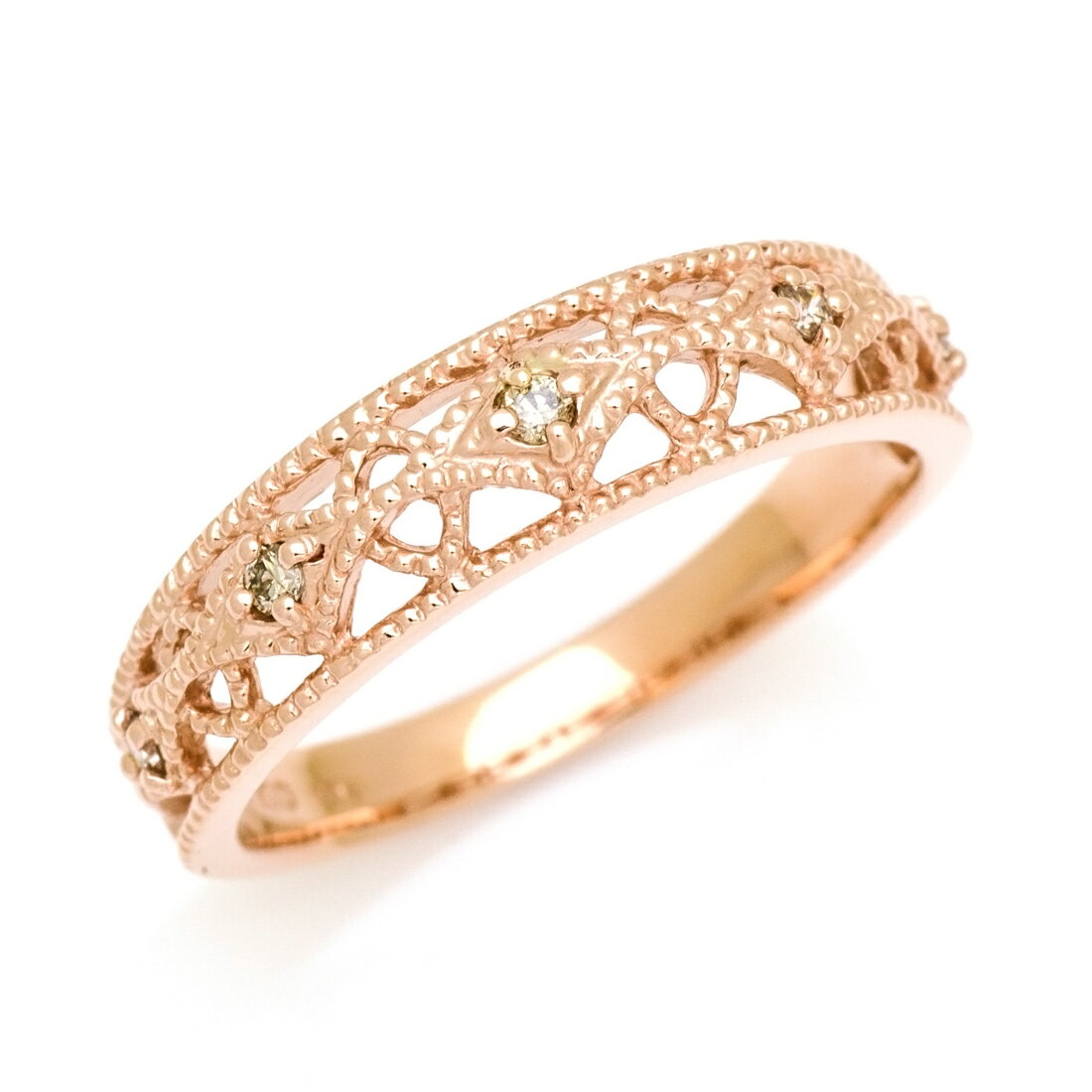 リング ブラウンダイヤモンド 「cortile」 ゴールド K10 プラチナ900・K18選択可 クリスマス Xmas