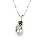 ペンダント グリーンアメシスト グリーントルマリン シルバー925 カットボールチェーン クリスマス Xmas
