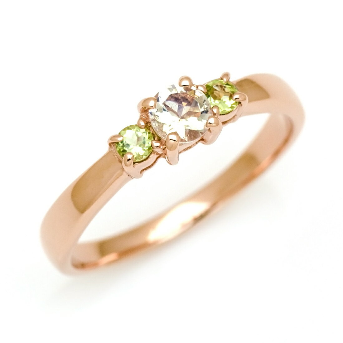 リング ブルームーンストーン ペリドット ゴールド K10 プラチナ900・K18選択可 クリスマス Xmas