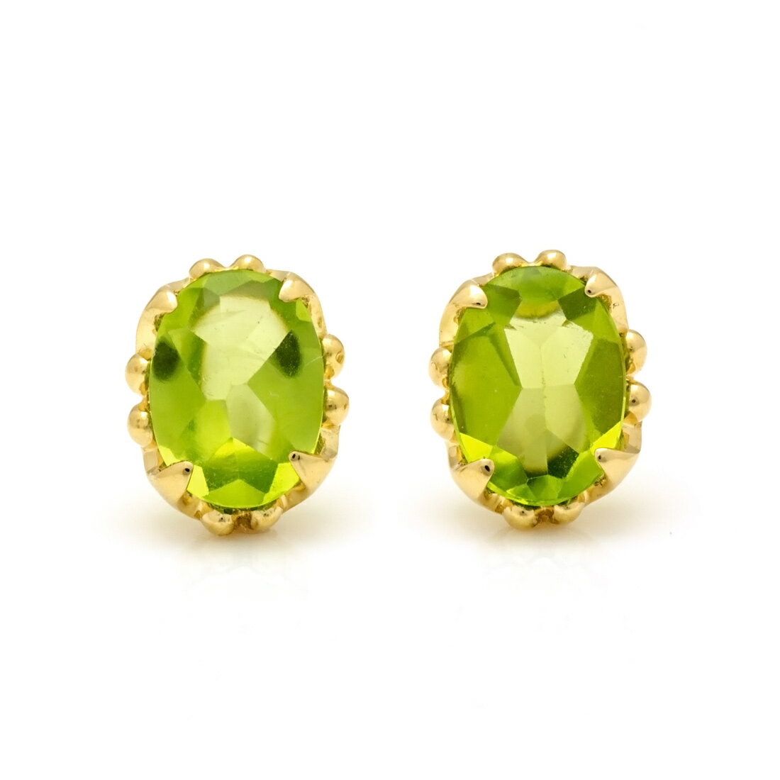 スタッドピアス ペリドット 「fresco」 ゴールド K18 プラチナ900・K10選択可 クリスマス Xmas