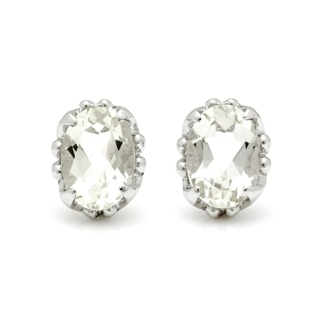 スタッドピアス グリーンアメシスト「fresco」 ゴールド K18 プラチナ900・K10選択可 クリスマス Xmas