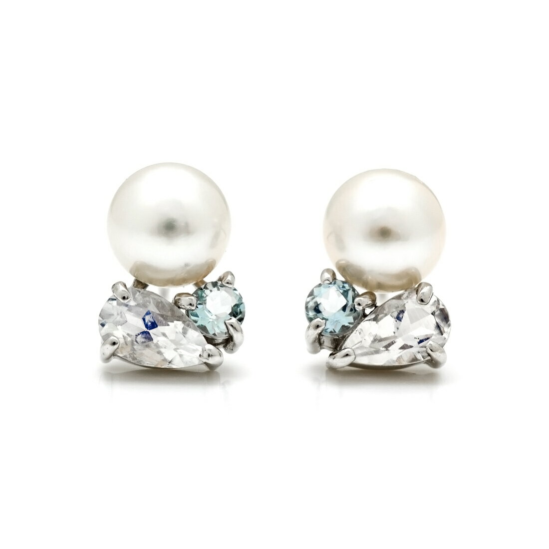 スタッドピアス パール クールカラーゴールド K18 プラチナ900・K10選択可 クリスマス Xmas