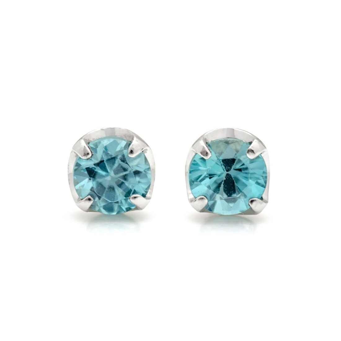 スタッドピアス ブルージルコン 「attore」ゴールド K18 プラチナ900・K10選択可 クリスマス Xmas