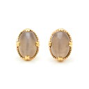 スタッドピアス シリマナイトキャッツアイ 「drop」 ゴールド K10 プラチナ900・K18選択可 クリスマス Xmas