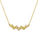 500円クーポン配布中 ネックレス ペリドット ダイヤモンド 「stellato」 ゴールド K18 アズキチェーン