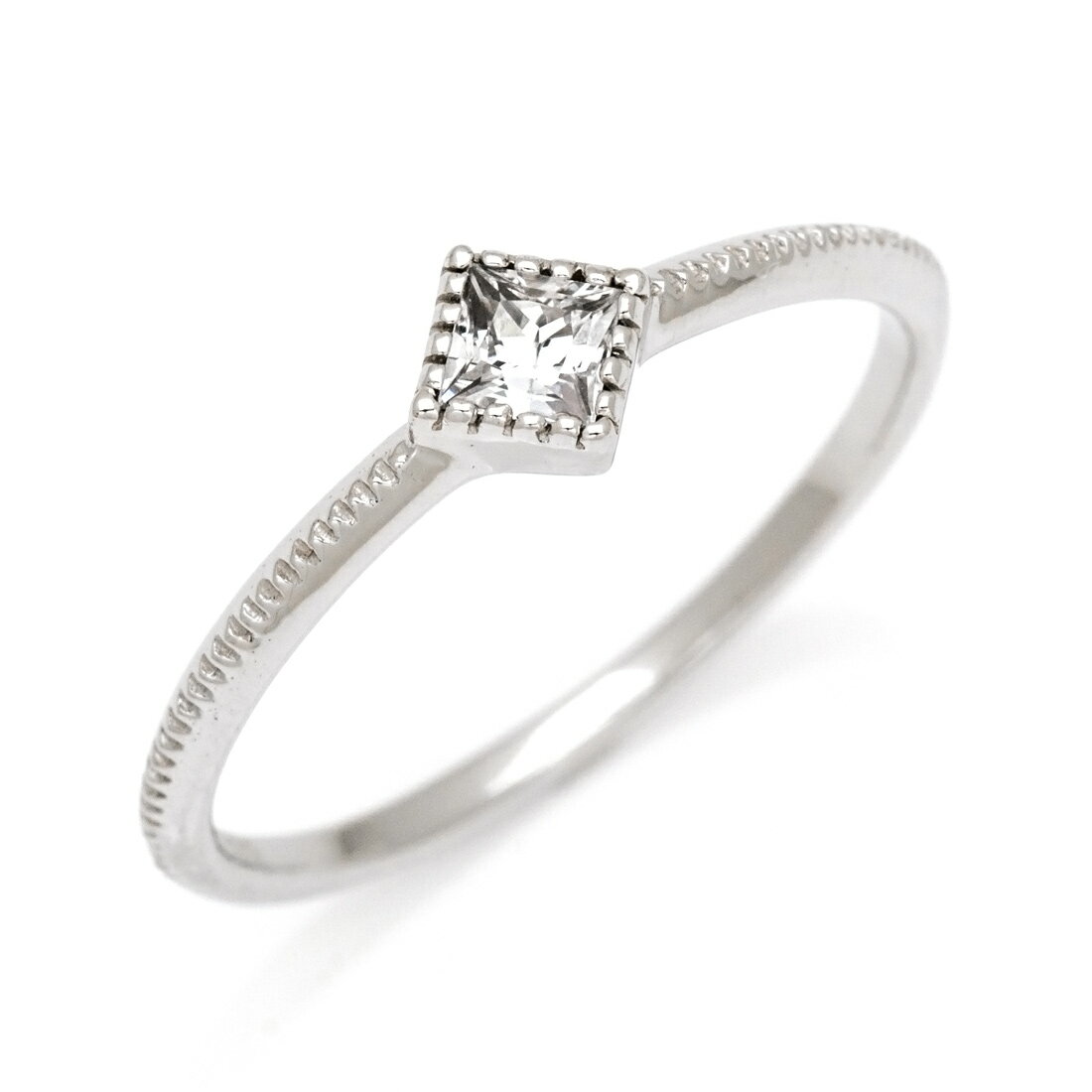 リング ホワイトサファイア 「asso」 ゴールド K18 プラチナ900・K10選択可 クリスマス Xmas