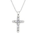 ペンダント ラベンダーキュービックジルコニア クロスモチーフ シルバー925 カットボールチェーン クリスマス Xmas