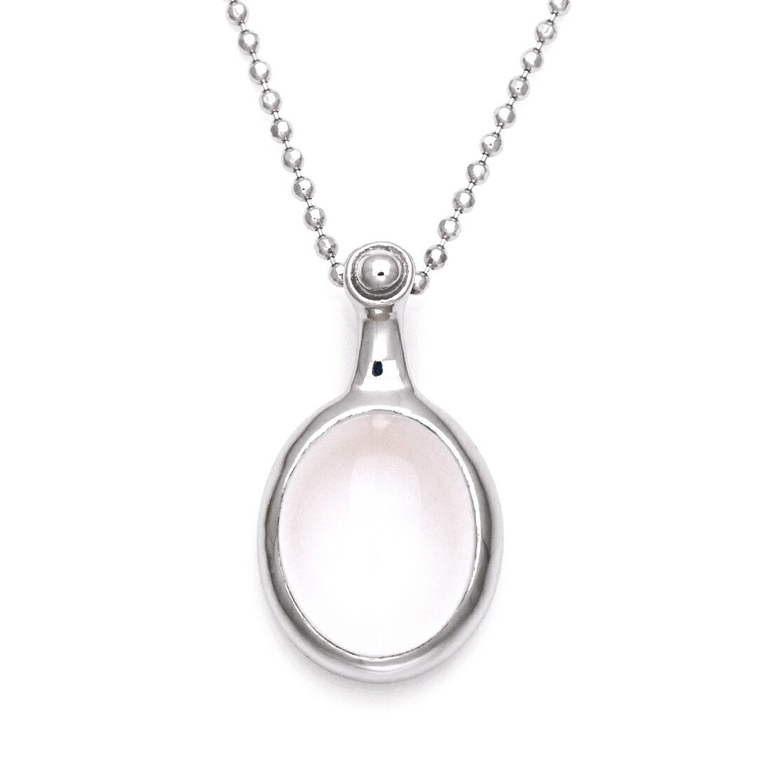 ペンダント ローズクォーツ シルバー925 カットボールチェーン クリスマス Xmas