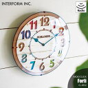 INTERFORM インターフォルム FORLI フォルリ 掛時計 CL-8332 電波時計 壁掛時計 掛け時計 ウォールクロック ステップムーブメント
