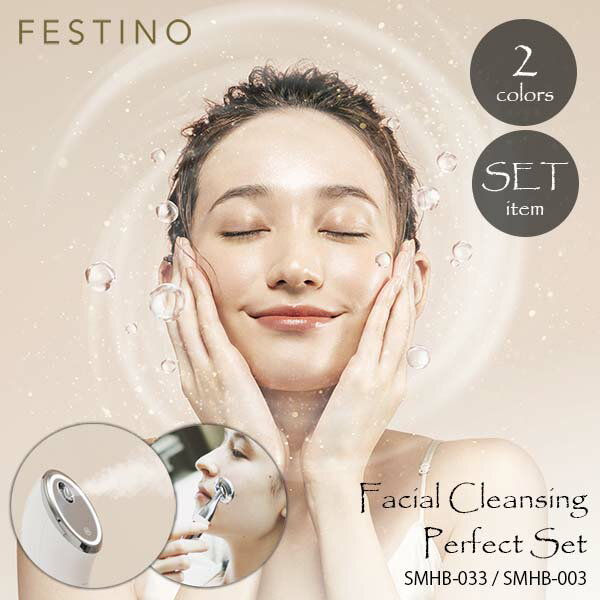 【セット販売】 FESTINO フェスティノ Facial care perfect set フェイシャルケアパーフェクトセット SMHB-033 / SMHB-003 ナノスチー..