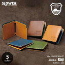 SLOWER スロウワー PEBBLE SLIM FOLDING WALLET Kay ぺブル 折り畳みカードケース 「ケイ」 2つ折り財布 お札入れ カード収納 栃木レザー 本革 日本製