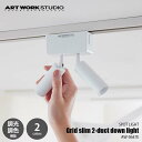 ARTWORKSTUDIO アートワークスタジオ Grid slim 2-duct down light グリッドスリム2ダクトダウンライト (LED内蔵) AW-0647E 2灯タイプ ダクトレレール/ライティングレール用 ダウンライト スポットライト 調光 調色 可動式