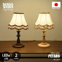 NAGASAWA Lighting 長澤ライティング PETARO ペタロ テーブルライト (LED球付属) NS-2019テーブルランプ デスクライト デスクランプ ナイトランプ 卓上照明 E26 60W相当×1灯 ウッド ファブリック ベッドサイド ソファーサイド 日本製