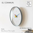 EL COMMUN エルコミューン BHS GENE WALL CLOCK Pro L バウハウスジーン ウォールクロック プロL WCL-026 バウハウス復刻フォント 掛時計 知育時計 掛け時計 壁掛け時計 スイープムーブメント スイープセコンド 音がしない