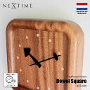NEXTIME ネクスタイム PastPresent Series DOWEL SQUARE ダボ スクエア (掛時計/スイープムーブメント) NXT-J030 掛け時計 壁掛け時計 スイープセコンド 音がしない 日本メーカー製ムーブメント