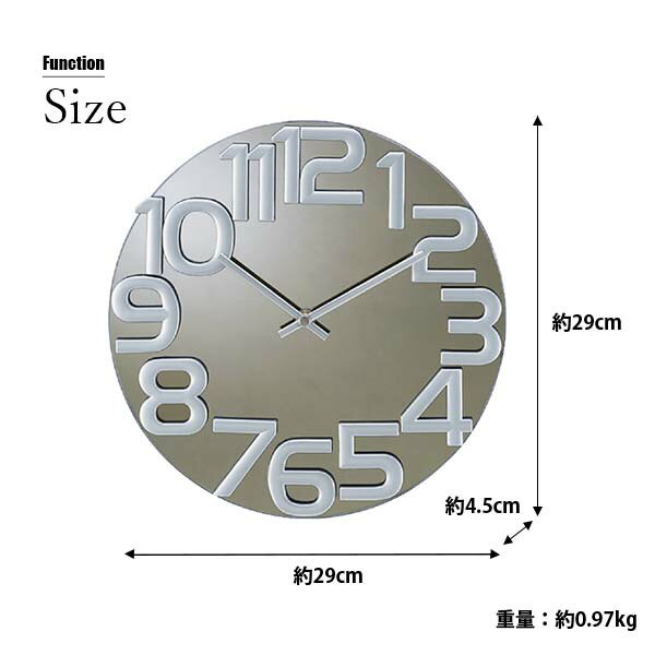 GEORGE NELSON CLOCK ジョージネルソンクロック Mirror clock ミラークロック GN412 / 掛時計 掛け時計 壁掛け時計 直径Φ29cm スモークミラー ミッドセンチュリー [2]