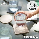 soil ソイル COASTER large circle 2P コースター ラージ サークル2枚 JIS-D343 Lサイズ 丸型 円形 2枚セット 珪藻土 吸水 速乾