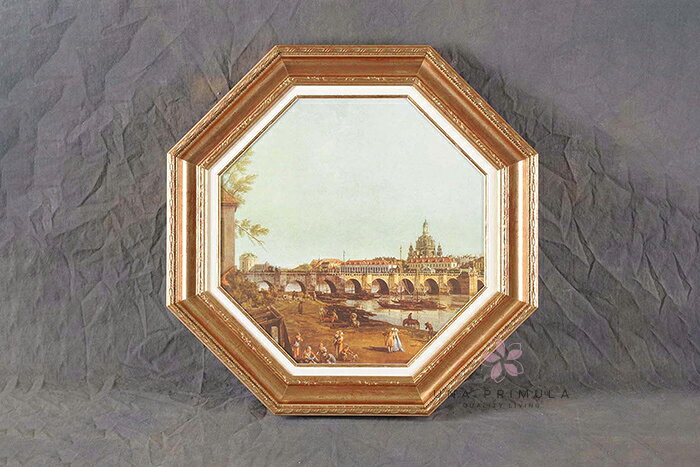Rakuten - イタリア製 額絵小 City of Germany Bridge　Q615903771B