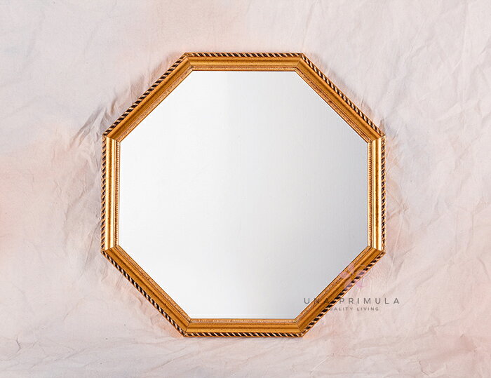 イタリア製 ミラー ゴールド 八角　1972M679