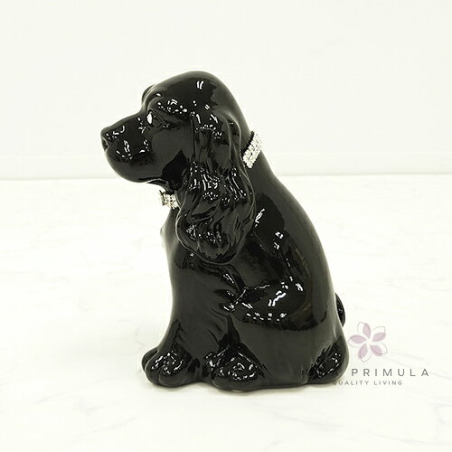 イタリア製 陶製置物 コッカー black with collar|VO-71187CNL [2]