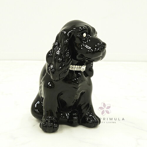 イタリア製 陶製置物 コッカー black with collar|VO-71187CNL [3]